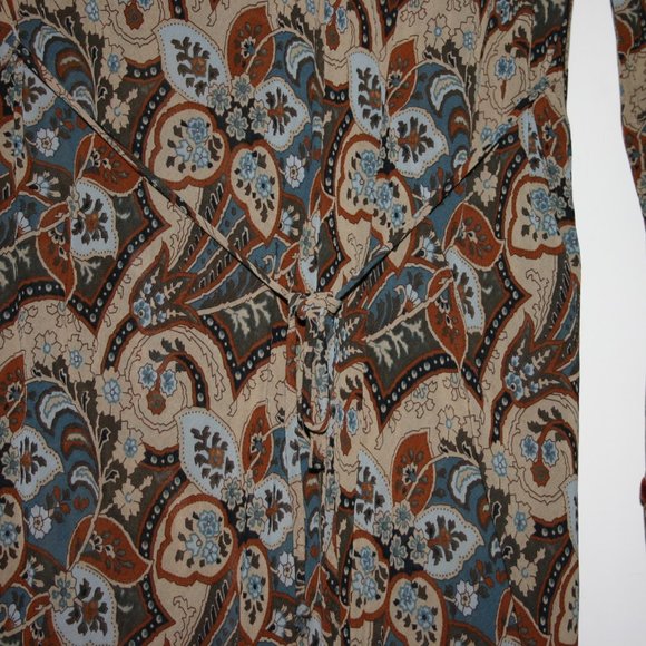 C.C. OUTLAW/Anthropologie 100% Viscose Fall Print Tunic M Excellent Condition - Picture 7 of 8
